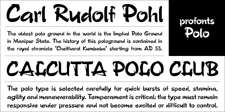 Пример шрифта Polo #1
